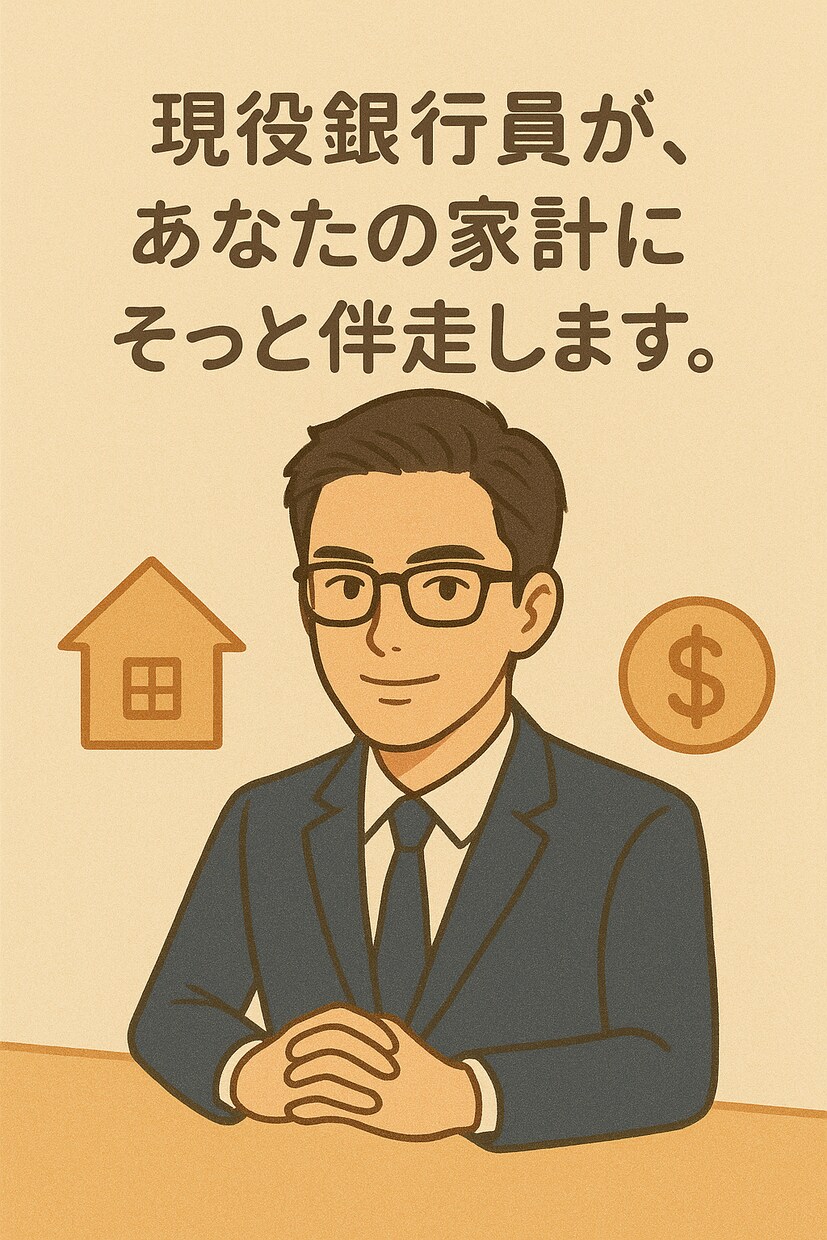 現役の大手銀行管理職があなたの家計相談にのります 【初心者歓迎】投資、保険、住宅ローン相談できます イメージ1