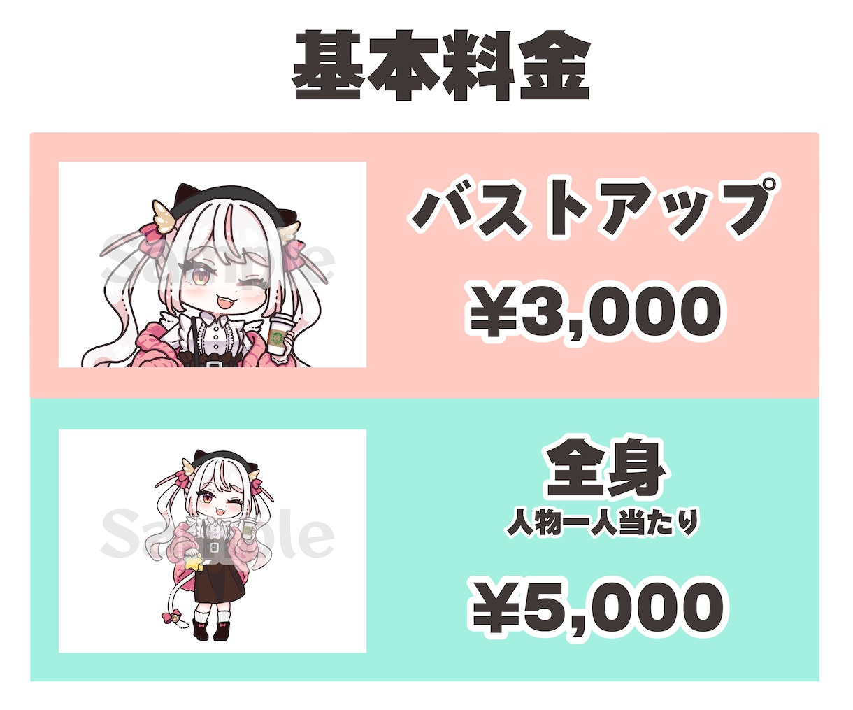 ぷにっとかわいいミニキャライラストをお描きします SNSやブログ、YouTubeなどでご使用いただけます！ イメージ2