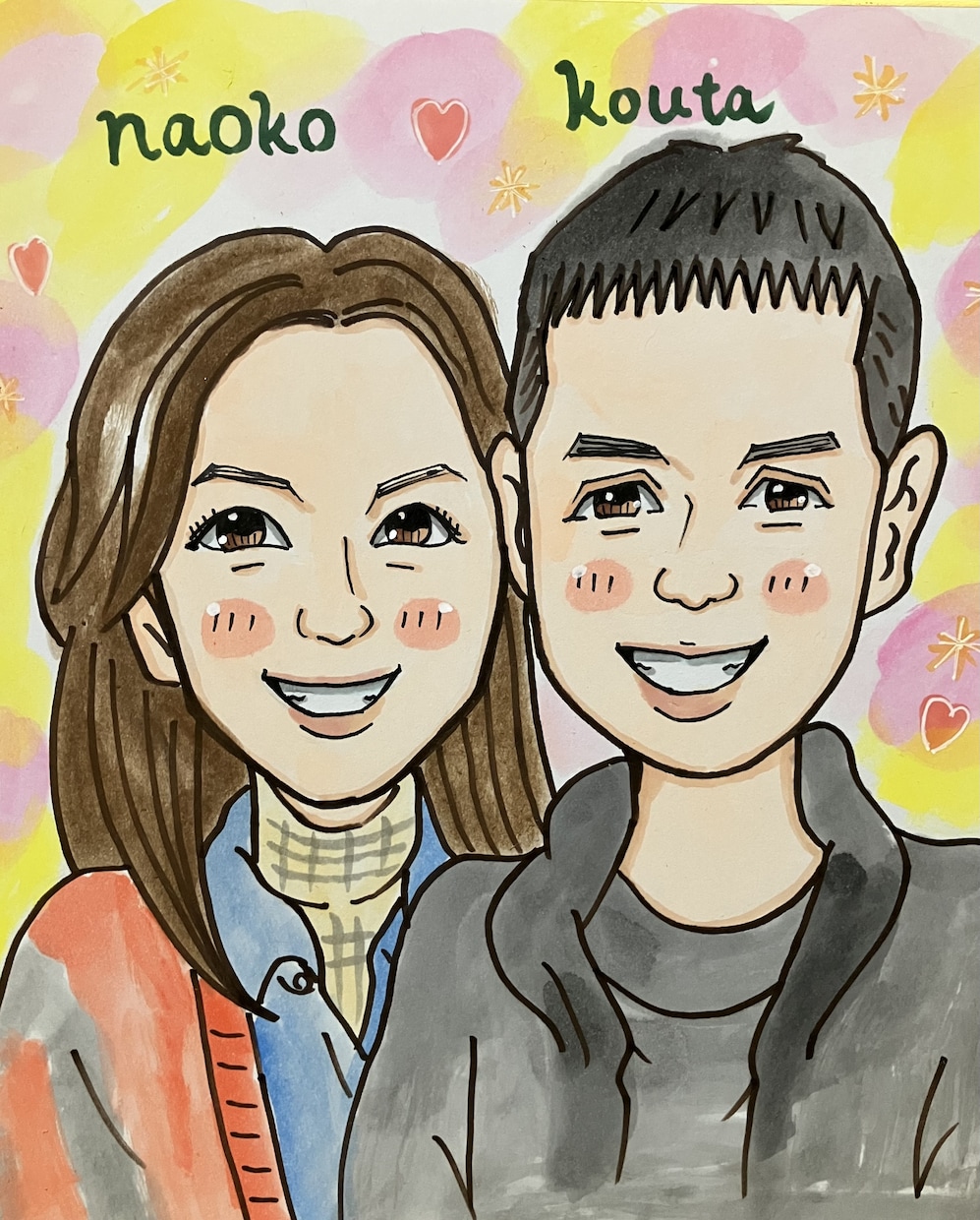あたたかくて可愛い似顔絵【色紙納品】描きます 匿名配送なので安心に利用していただけます。 イメージ1