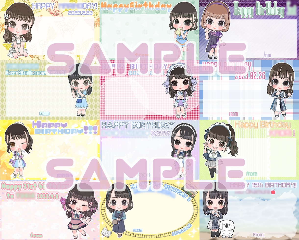 アイドル・コンカフェ メッセージカード制作します 生誕祭・卒業式など各種イベントで使用するメッセージカードに！ イメージ3