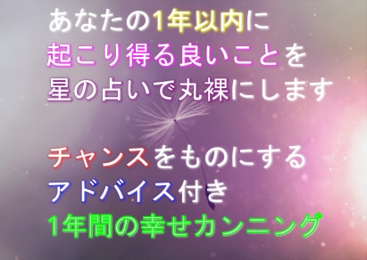 あなたに1年以内に来るいいことを鑑定します あなたに1年以内に起こる良いこと・それをつかみ取るアドバイス イメージ1
