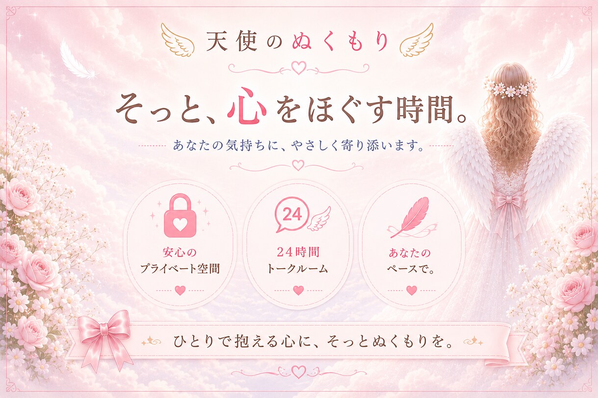 誰にも話せない悩みや気持ちに寄り添います 少しずつ、絡まった心を一緒にほどいていきましょう イメージ1