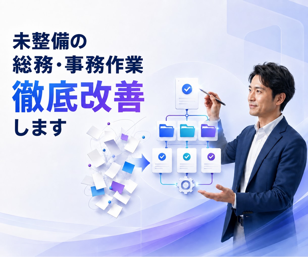 総務業務を徹底改善｜プロがゼロから棚卸し設計します ごちゃごちゃになった総務・事務業務を整理します イメージ1