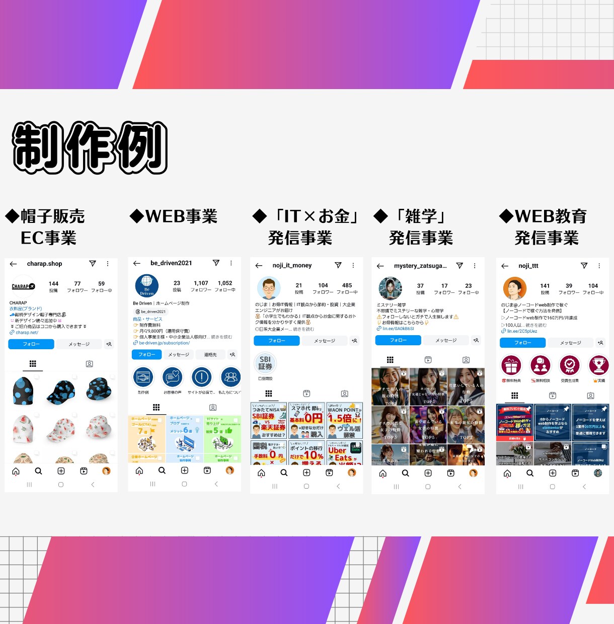 売上UP・集客のためのinstagram運用します 集客支援のプロフェッショナルにおまかせ！ イメージ3