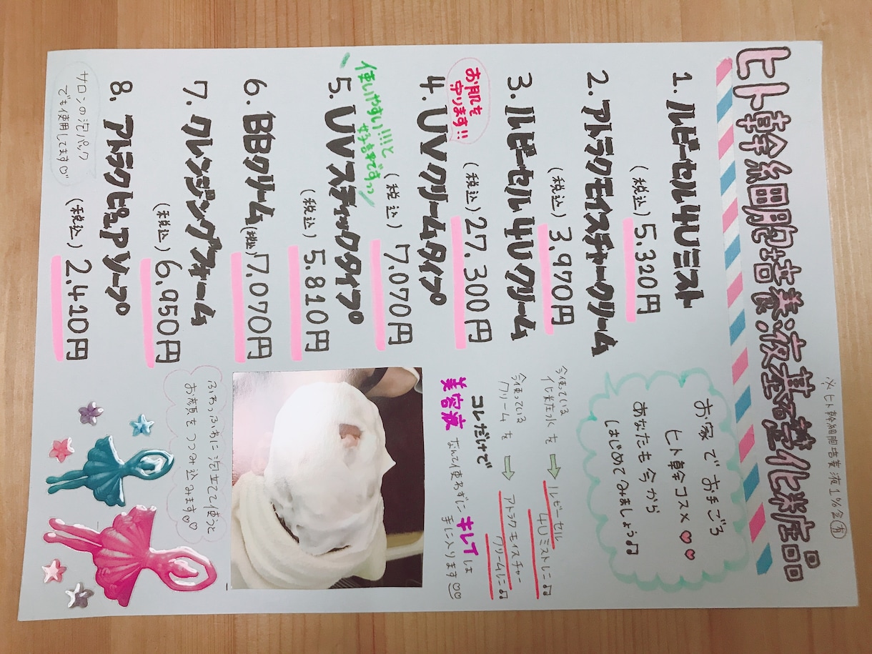 ポップで入店は変わる!手描きPOP作ります 手描きポップを書きたいけど余裕がなかったり、苦手な方へ.·゜ イメージ4