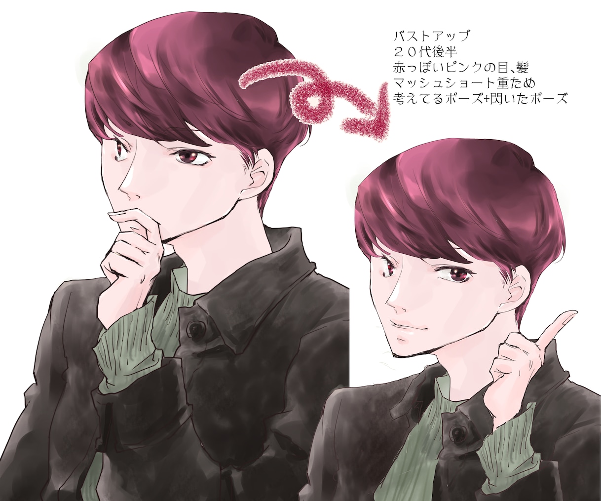 男性キャラクター作成、立ち絵、スチル描きます 小説の挿絵や表紙用にTRPG用にキャラクターを作りませんか イメージ4
