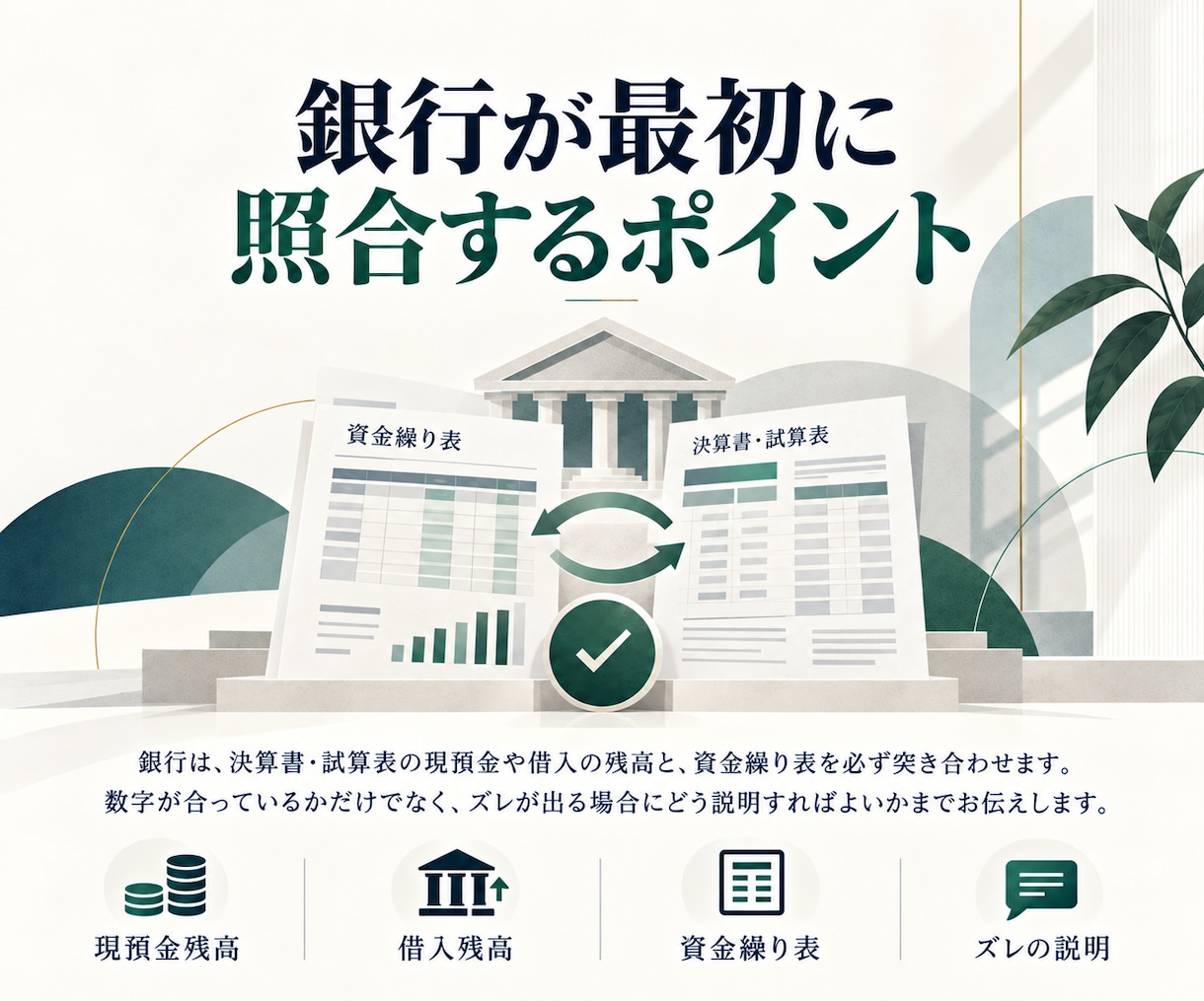 銀行提出前に自作の資金繰り表をプロがチェックします 銀行に突っ込まれる前に、直す点と説明の仕方までお伝えします イメージ3