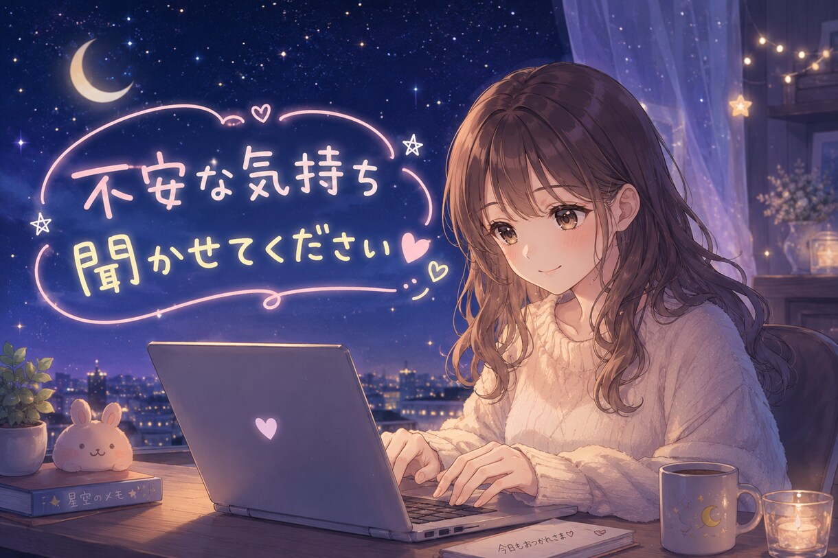 不安な気持ち、私が聞きます 心がザワザワして不安や寂しさで辛い人へ私とお話ししませんか？ イメージ1