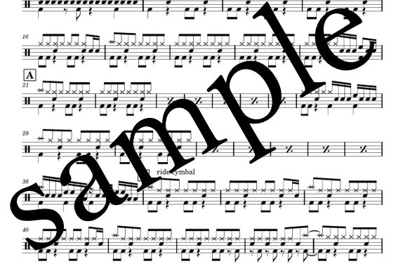 ドラムの簡単譜面を作ります 現役ドラム講師が初心者でも叩けるオーダーメイド譜面を作ります イメージ1