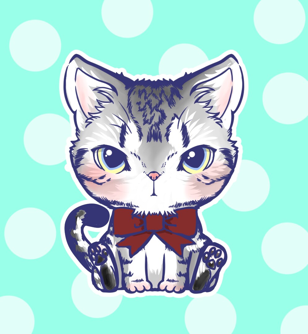 猫ちゃんをゆるいキャラにします グッズなどに使用出来る愛猫のイラストを描きます！ イメージ6