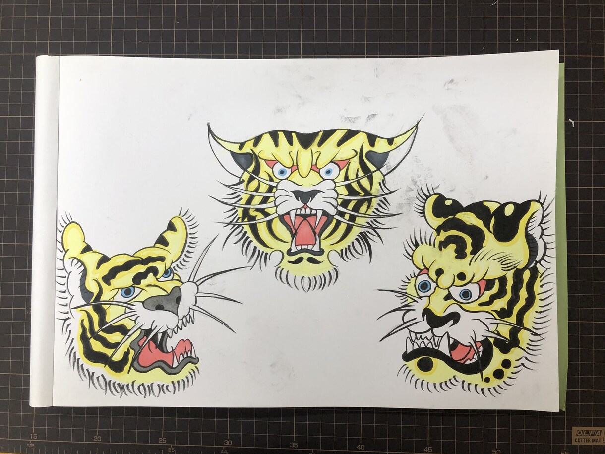 コピー用紙に手描きで描いた絵をそのまま提供致します 得意なジャンルは「和」など、tattooのデザインです。 イメージ6
