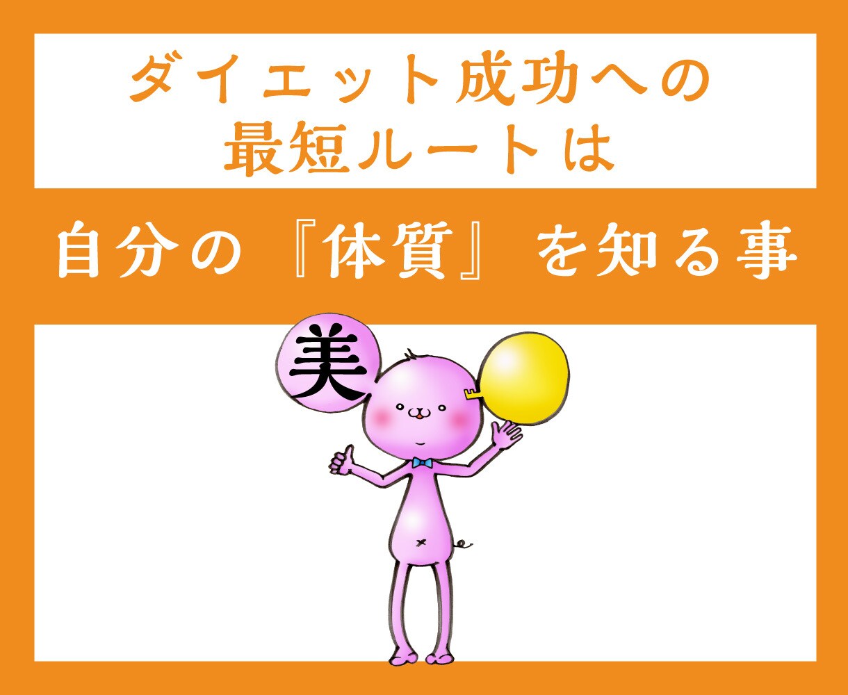 遺伝子や食生活からアナタの体質を分析します ダイエット成功への最短ルートは、先に『自分の体質を知る事』 イメージ1