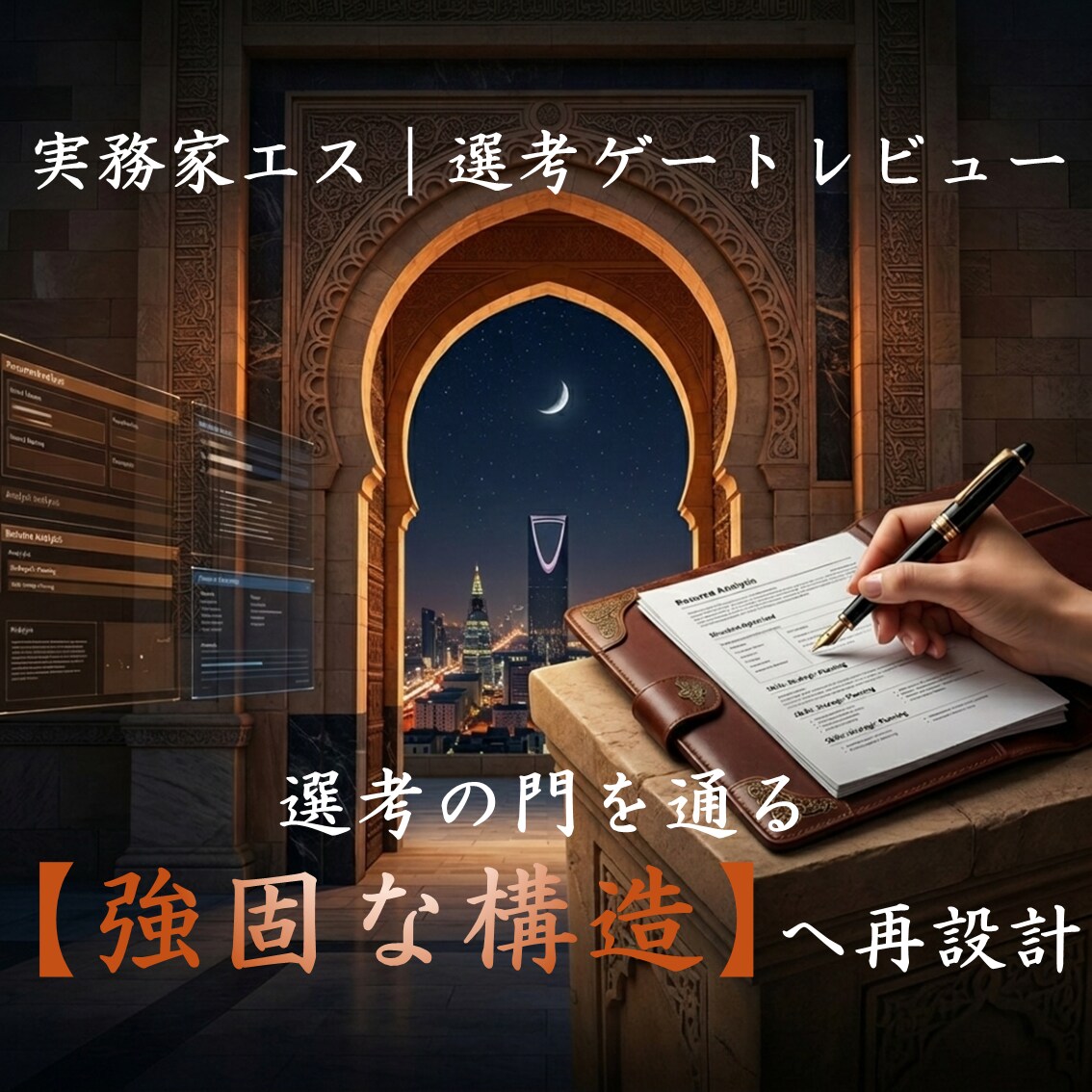 職務経歴書を査定し選考の門を通る構造へ再設計します 添削ではなく査定と再設計。選考の門を通る強固な構造へ。 イメージ1