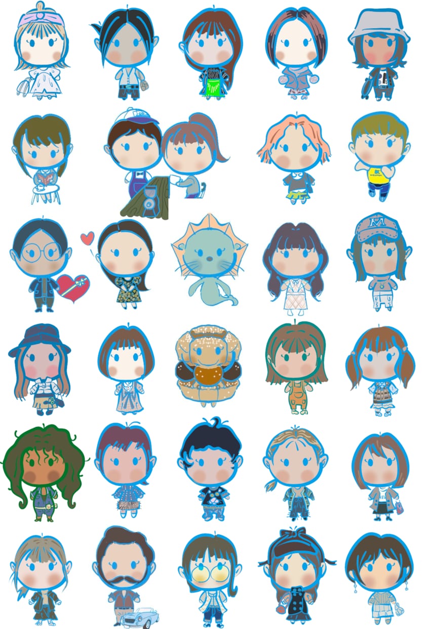 商用OK！ブログやSNSに可愛いちびキャラ描きます 親しみやすいデフォルメキャラ！ブログの吹き出しやSNSの顔に イメージ2