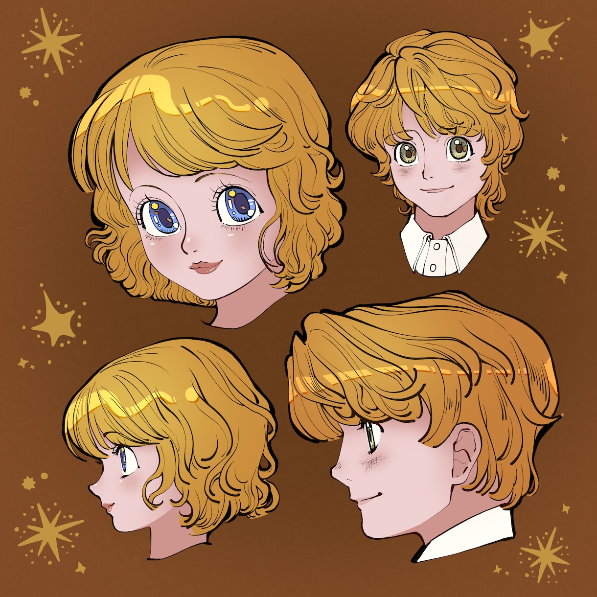 レトロなアニメ絵本風♪アイコンイラストお描きします あなたの唯一無二の個性を引き立てます。 イメージ2