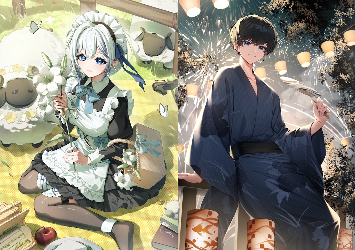 商用込◎美麗で存在感ある一枚絵/アイコン制作します サムネやMV、ゲーム、グッズ、書籍、SD…柔軟にお届け イメージ2