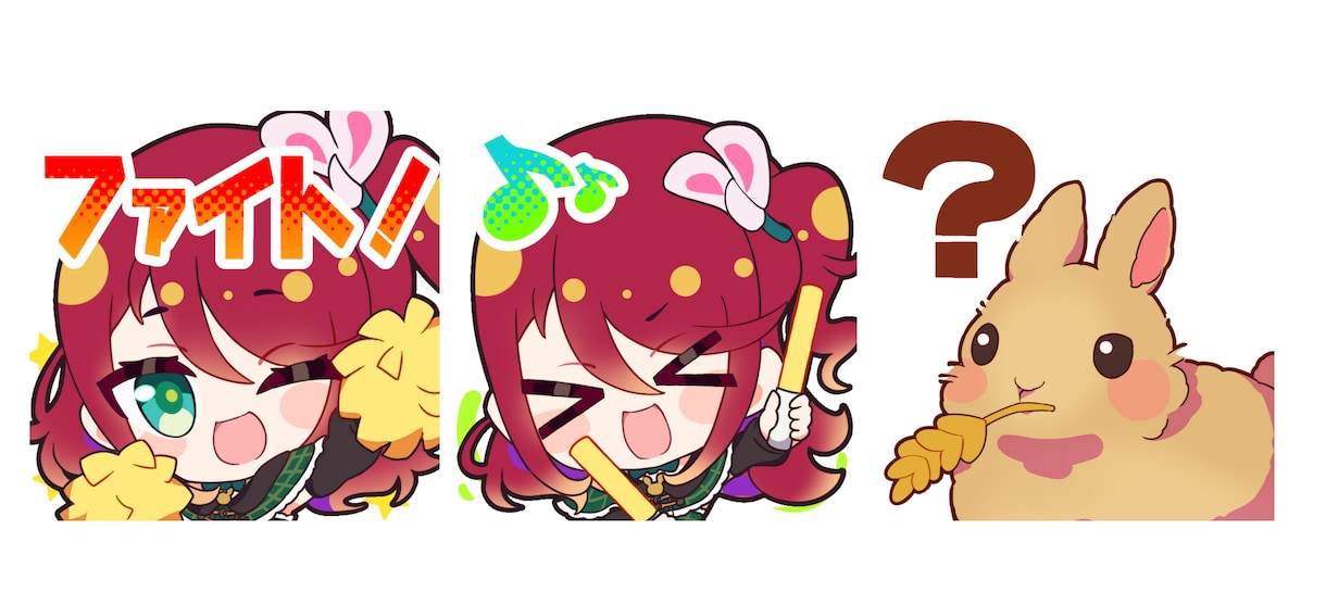 SDキャラ・ミニキャラ・スタンプイラスト承ります かわいいアニメ系絵でグッズやサムネなどに イメージ7