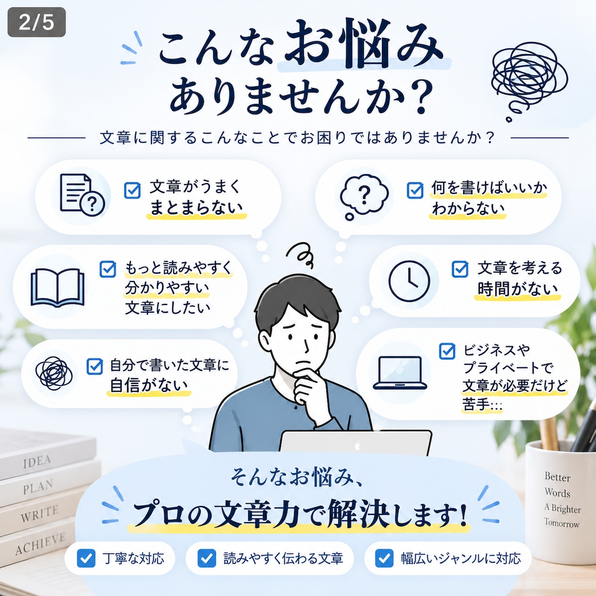 あなたの文章、読みやすく伝わる文章に仕上げます 言いたいことはある。でも文章にできない。そんな悩みを解決！ イメージ2