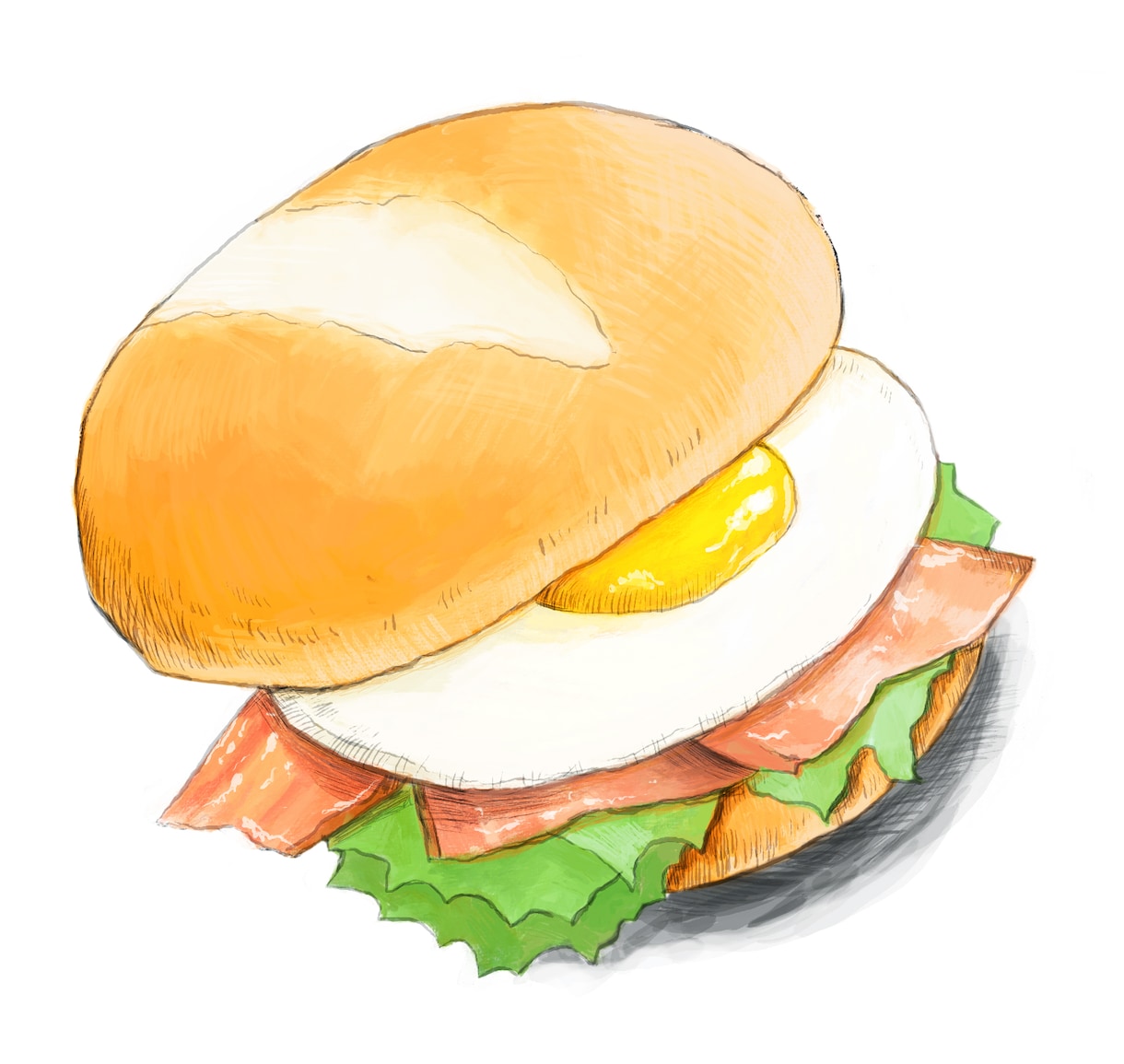 食べ物のイラストを中心に描きます 柔らかいタッチのイラストを描きます。 イメージ1