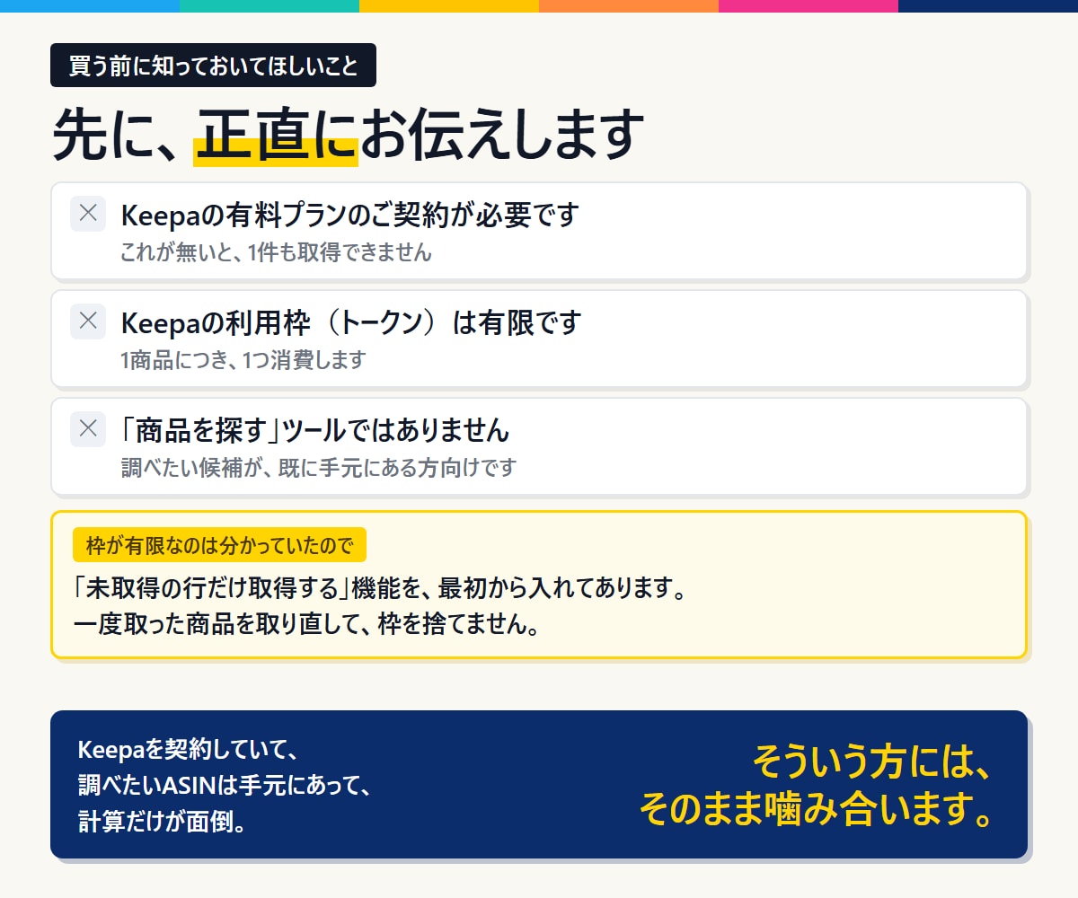Keepa連携でAmazon利益計算を自動化します ASINを貼るだけ。手数料も利益も自動計算する完成シートです イメージ7
