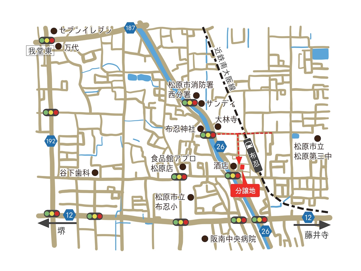 シンプル ＆ わかりやすい地図作成いたします 会社や店舗用に最適！ オリジナルの地図が欲しい方にオススメ！ イメージ5
