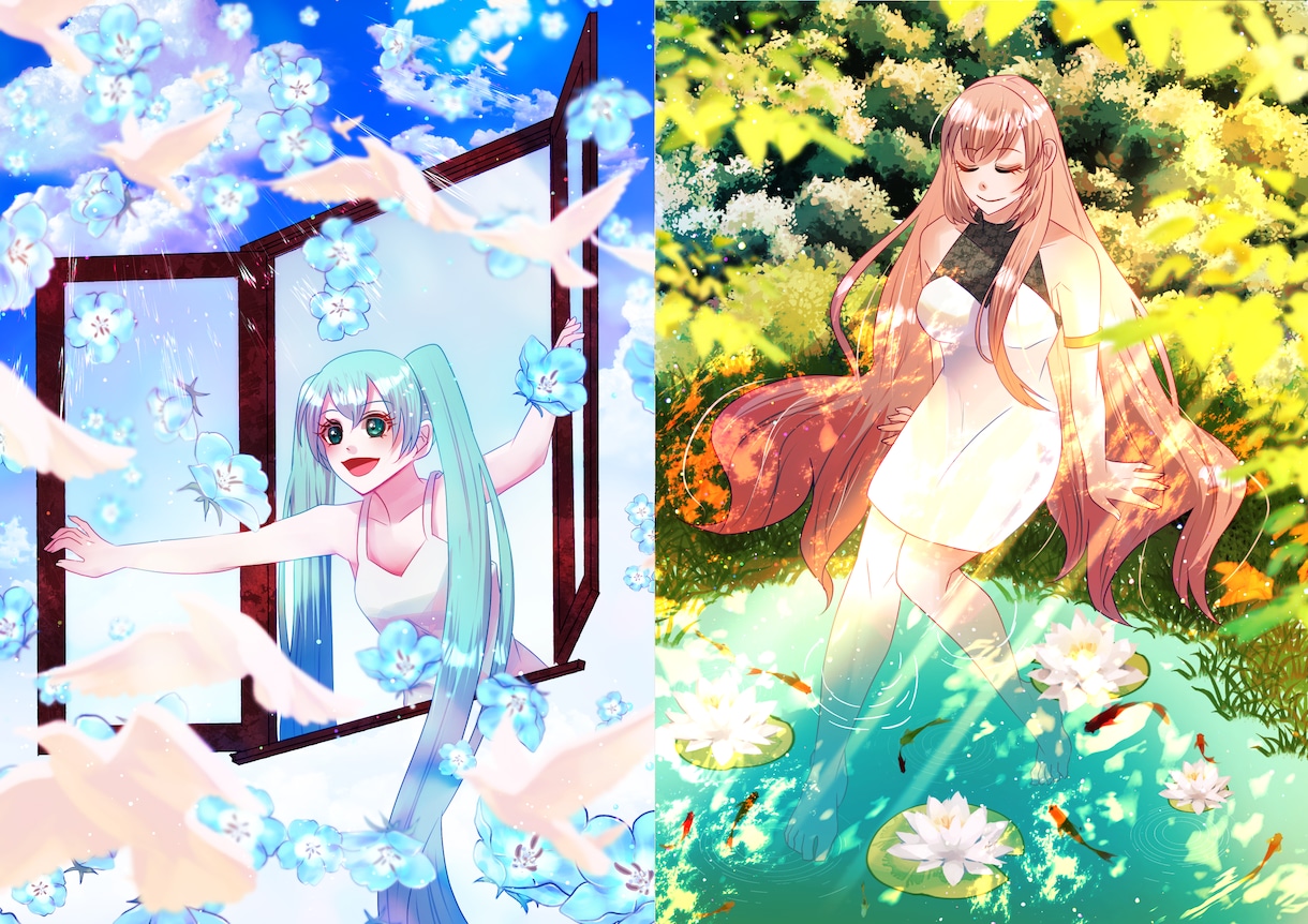 一枚絵描きます 可愛い、綺麗な女の子を得意としています！ イメージ5
