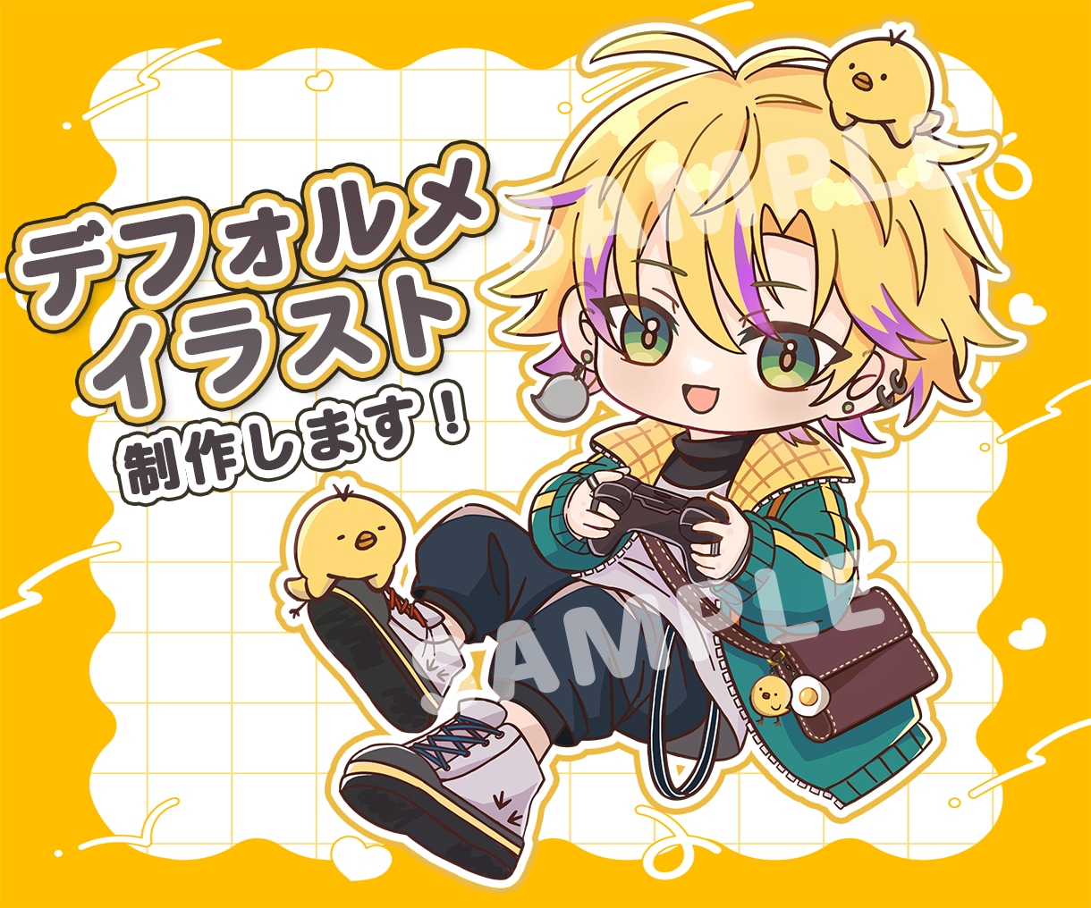 デフォルメキャライラストお描きします 配信活動に使いやすい、親しみやすいイラストを制作いたします！ イメージ1