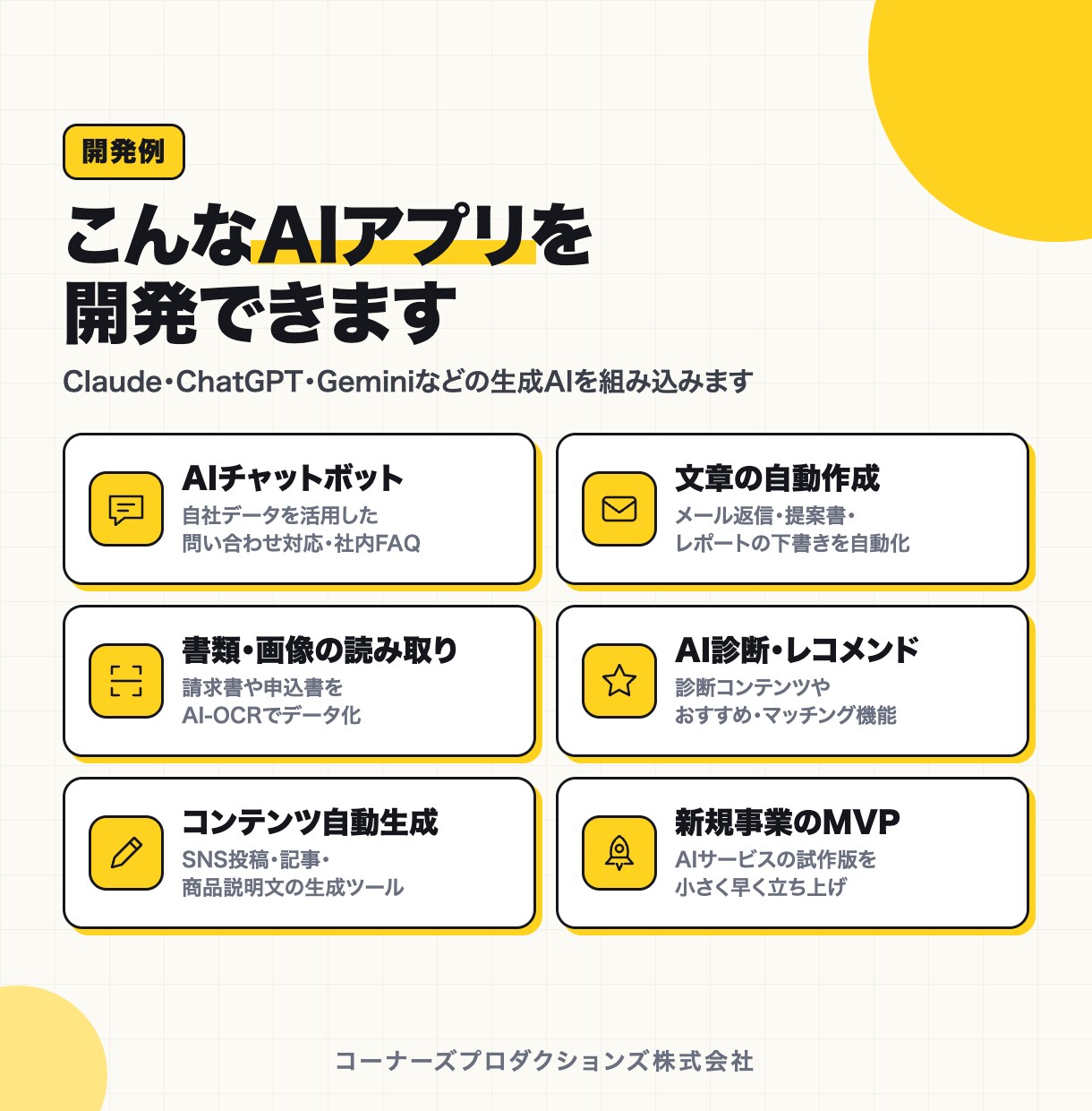 あなた専用のAIアプリを法人品質で開発します Claude・ChatGPT搭載｜企画から公開まで一社完結 イメージ2