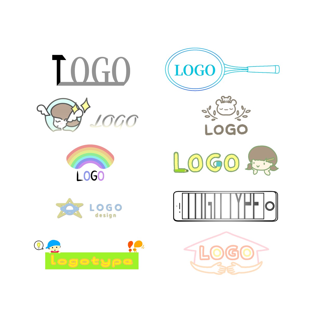 イラスト付きOK★ロゴ作成いたします ＜企業・店舗・ブログ・HP・ヘッダー・バナー・バンドロゴに＞ イメージ8