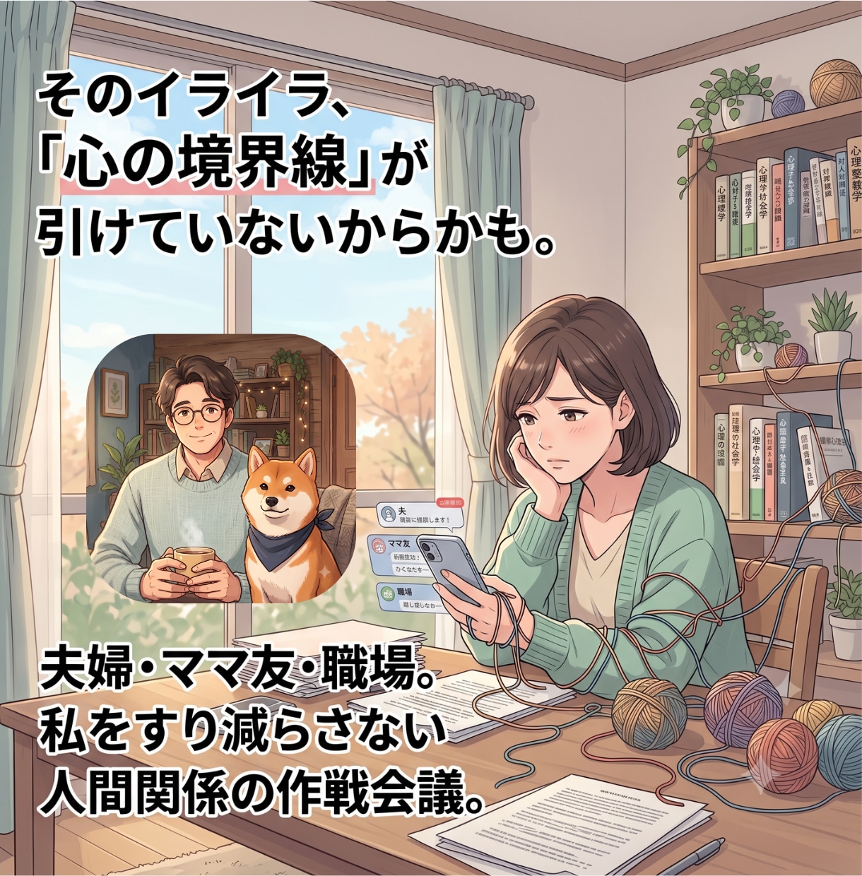 人間関係に振り回される|心の境界線を整えます 臨床心理士と心の境界線を整理｜疲れない距離感を一緒に考えます イメージ3
