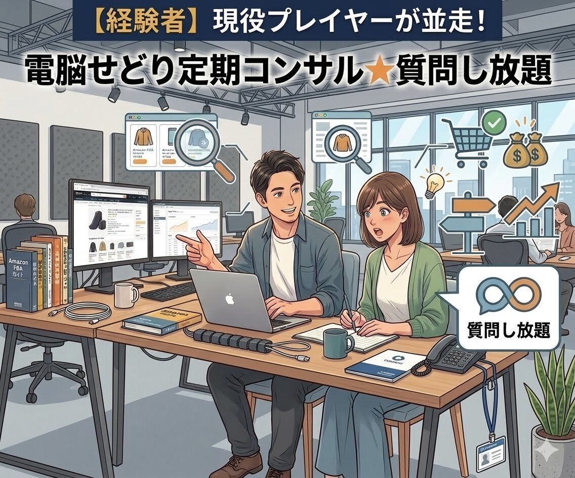 現役プレイヤーが並走！電脳せどり定期コンサルします 物販経験者＆現役プレイヤーが並走＆ステップアップを目指します イメージ1
