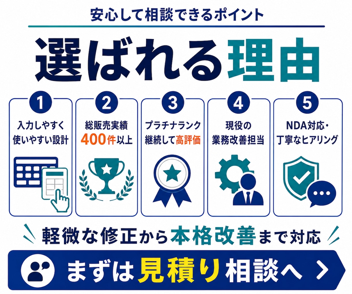 現場で使いやすい業務管理表を作成します 入力しやすく、集計しやすく、見返しやすい管理表を作成します イメージ5