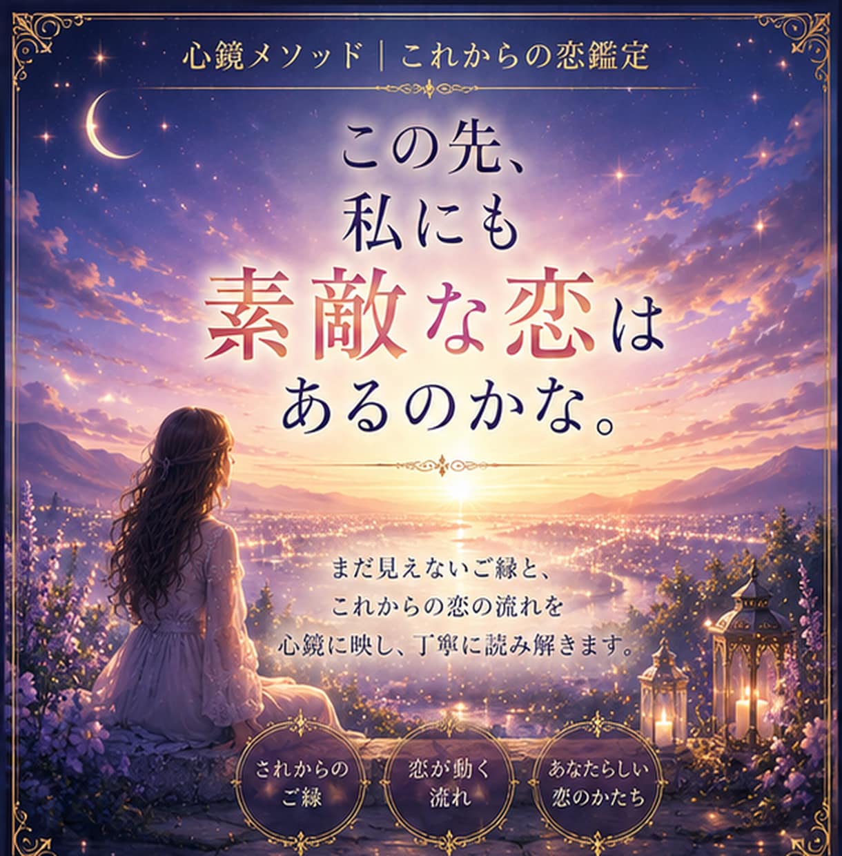 新しい恋｜あなたに訪れるこれからのご縁を視ます 恋をしたい。でも少し不安。そんな今の心とご縁を映します イメージ1