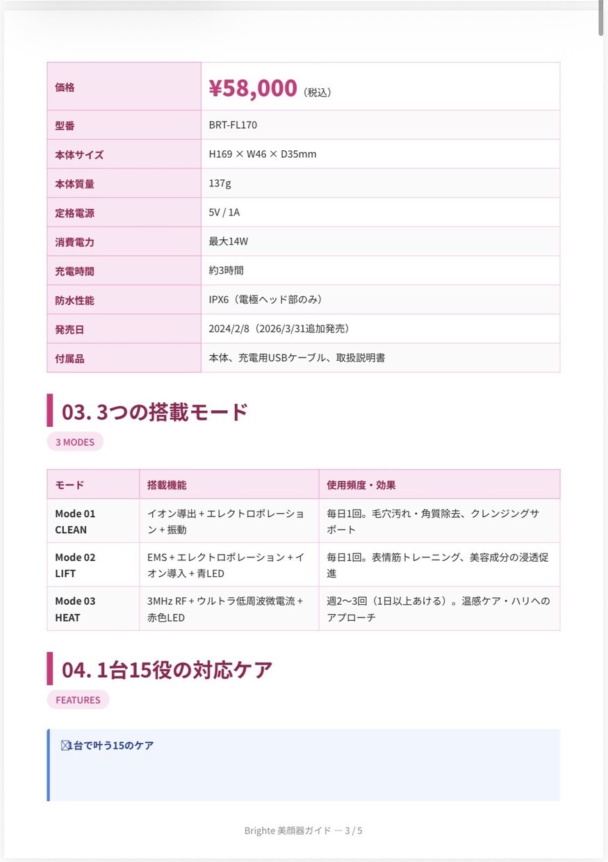 美顔器を探している方向けの人気の商品のまとめます 美容部員がおすすめポイントを厳選できるためより信憑性が高い イメージ3