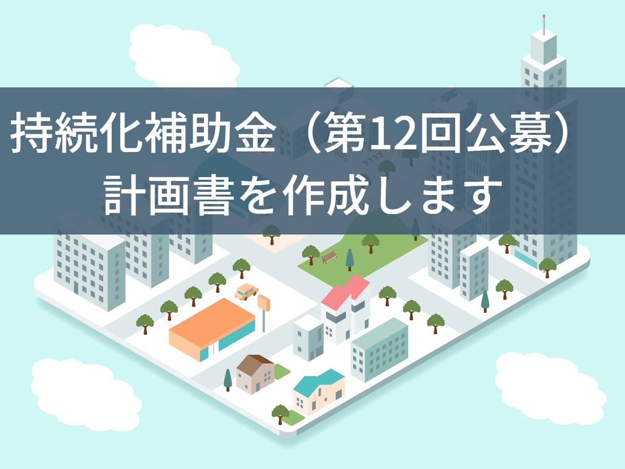 持続化補助金（第１２回公募）の計画書を作成します 補助金資料作成のプロ（元官僚）が申請書作成のお手伝いをします イメージ1