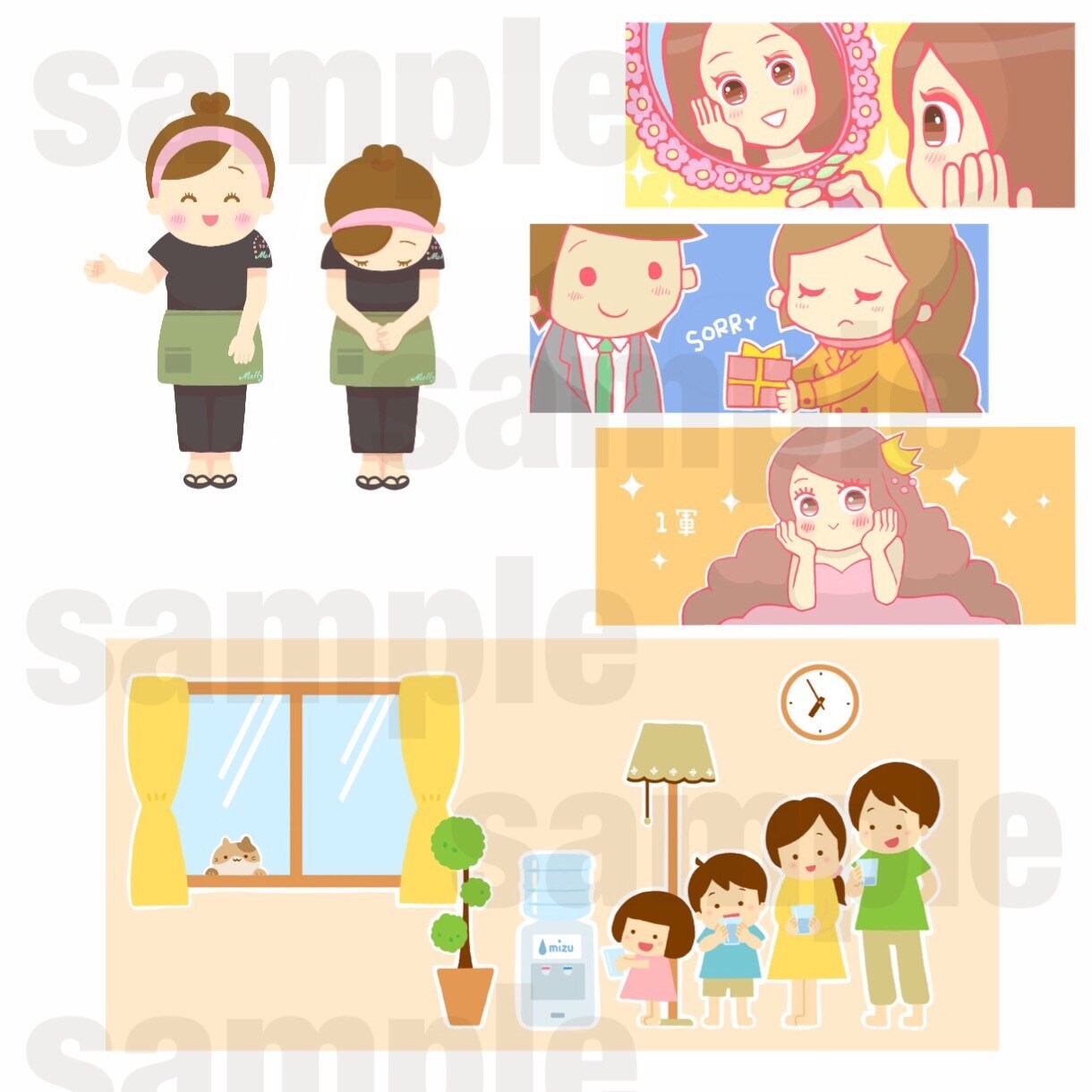 商用OK！ふわっと可愛いイラストを作成します 似顔絵•アイコン•広告の挿絵など相談お待ちしております イメージ3