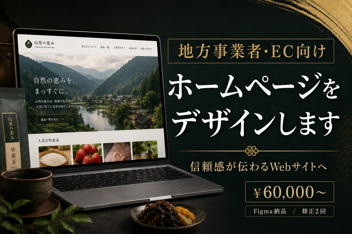 地方事業者・EC向けホームページをデザインします ふるさと納税・楽天EC向けHPをプロがデザイン イメージ1
