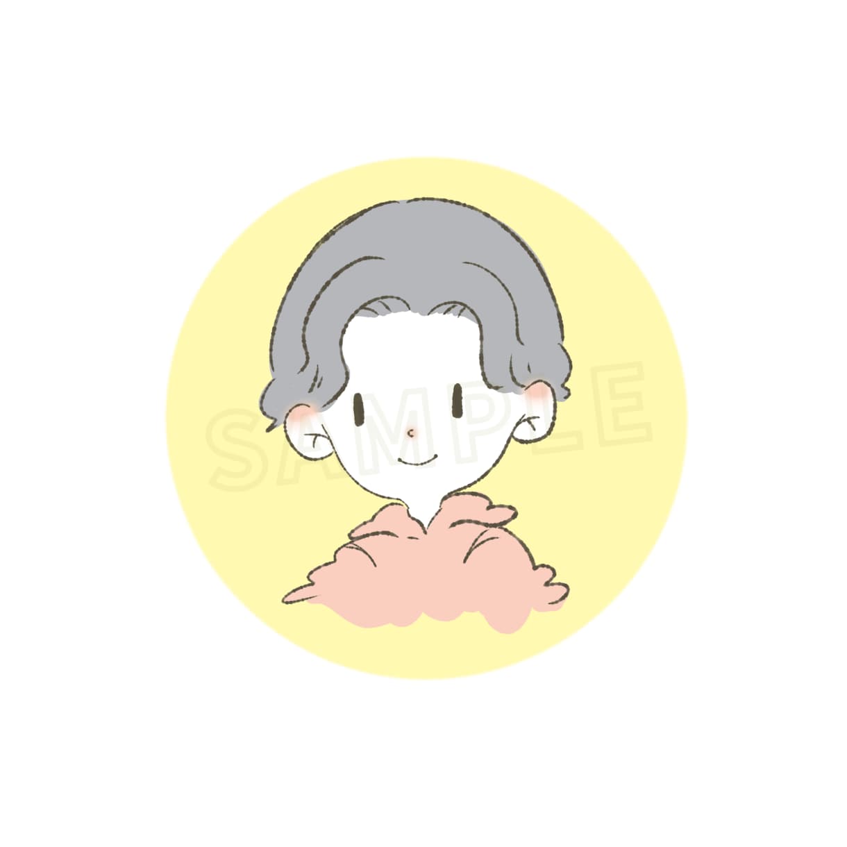即日納品可！シンプルなアイコンイラスト作成します SNSに使えるゆるっとした似顔絵イラストです♪ イメージ4