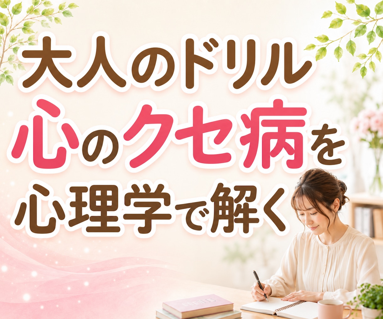 毎月大人のドリルで心のクセ病を心理学でひも解きます 生きづらさや起業の悩みを自己分析｜解決方法・心理学も学べます イメージ1