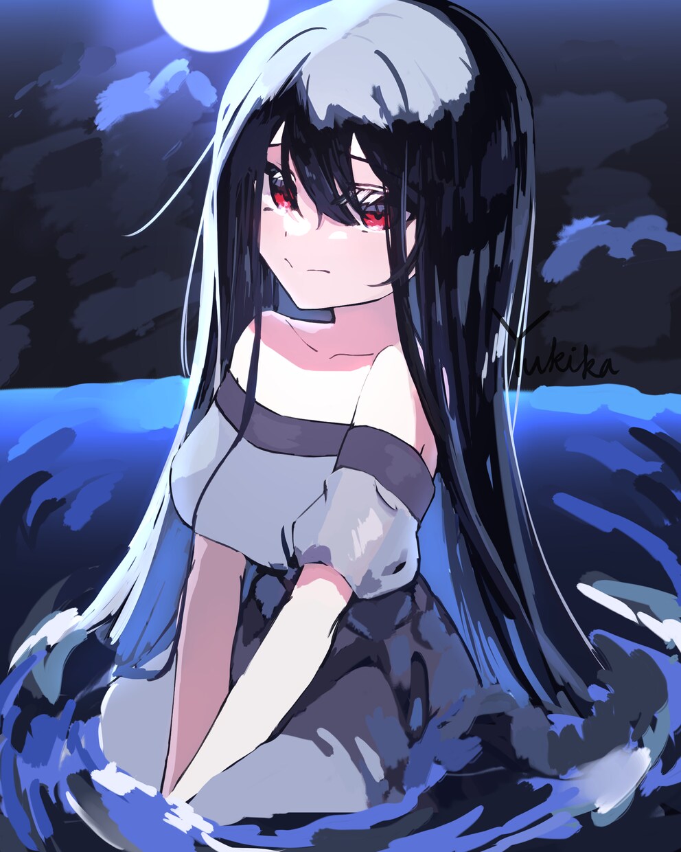 ダークなイラスト描きます 暗く悲しい雰囲気のイラストを描きます イメージ6