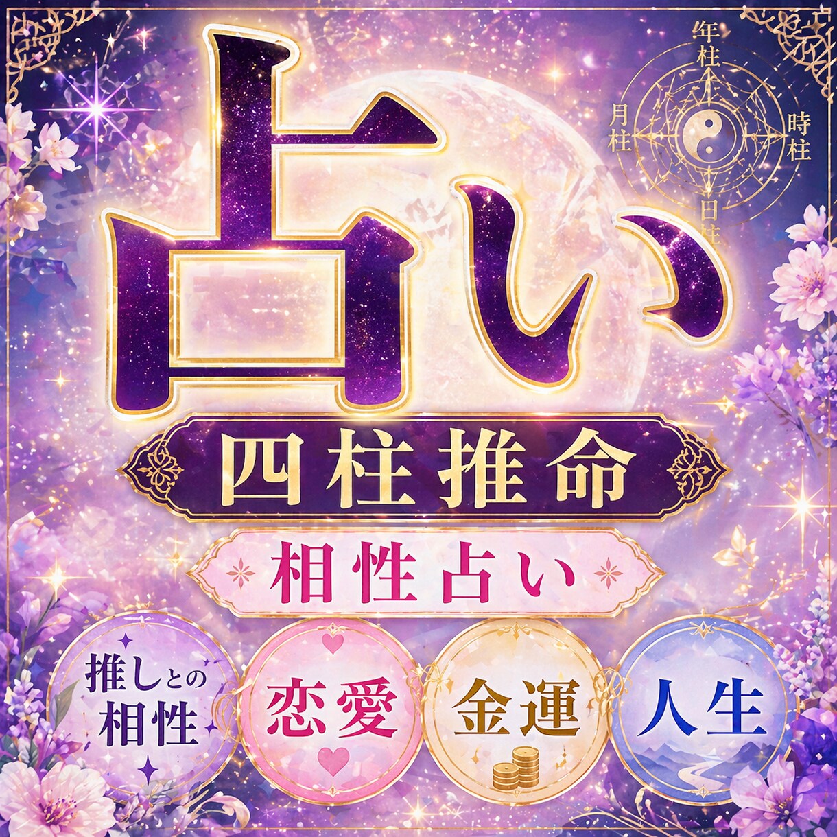 四柱推命で相性占い｜恋愛・推しとの相性も鑑定します 四柱推命を使い、お2人の生年月日から相性を丁寧に鑑定します。 イメージ1