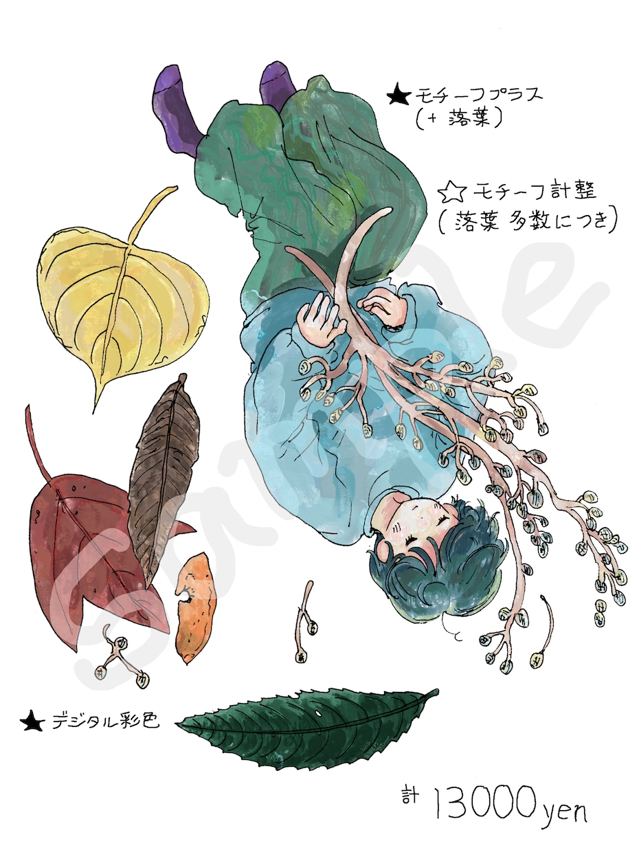 手描きの線画や絵をゆるやかに製作します ほっとするあたたかな風合いのイラストをお届け イメージ3
