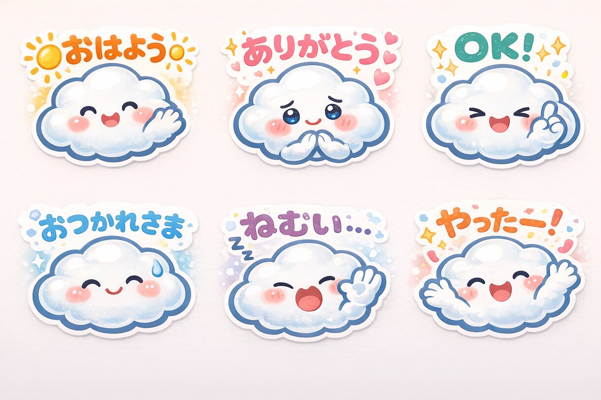 韓国風ゆるキャラぽよ雲ちゃん売ります AIで作った韓国風ゆるキャラです イメージ1