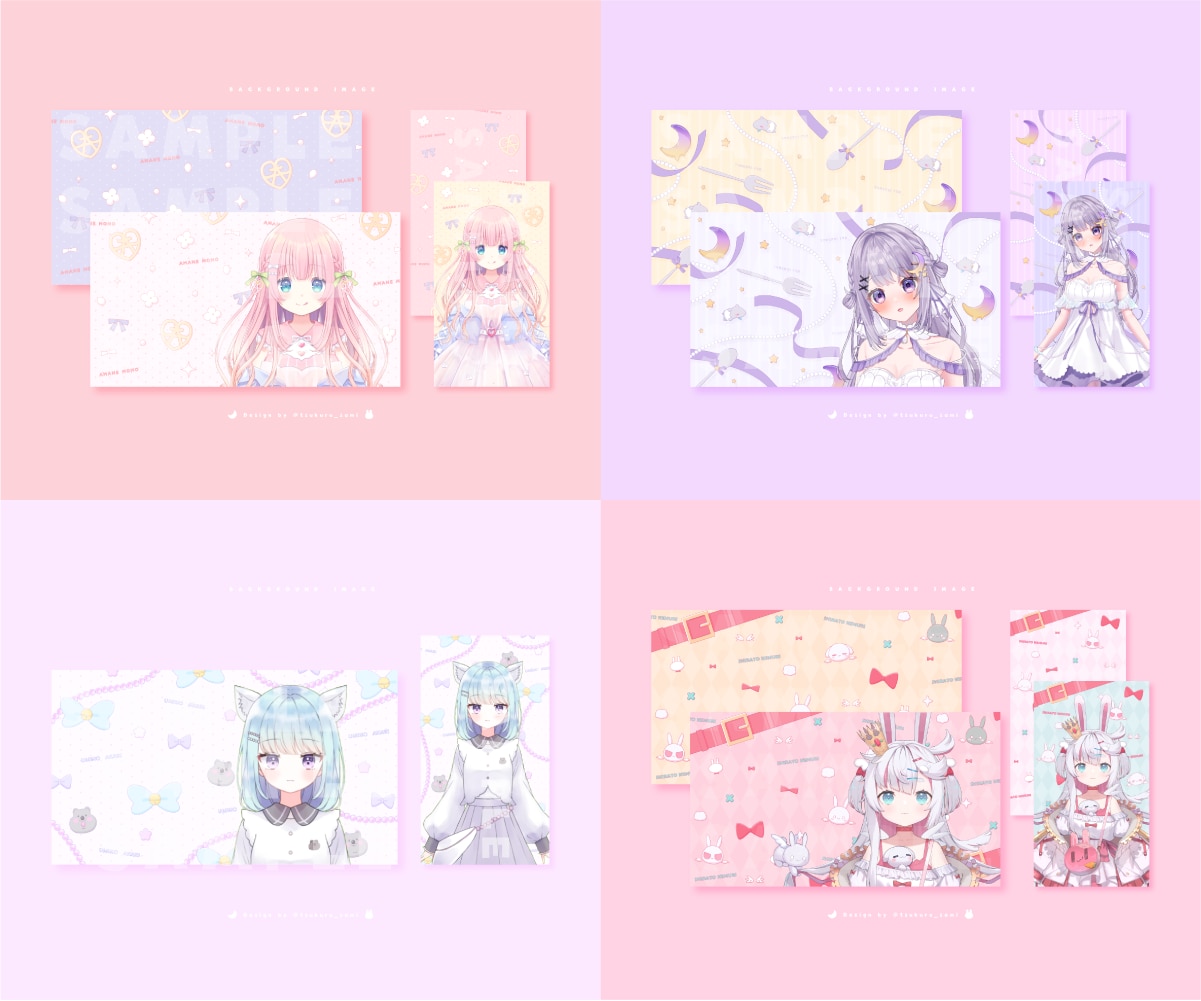 あなただけのオリジナル汎用背景素材制作します サムネイルやSNSでの広報画像、配信スケジュール表の背景に！ イメージ9