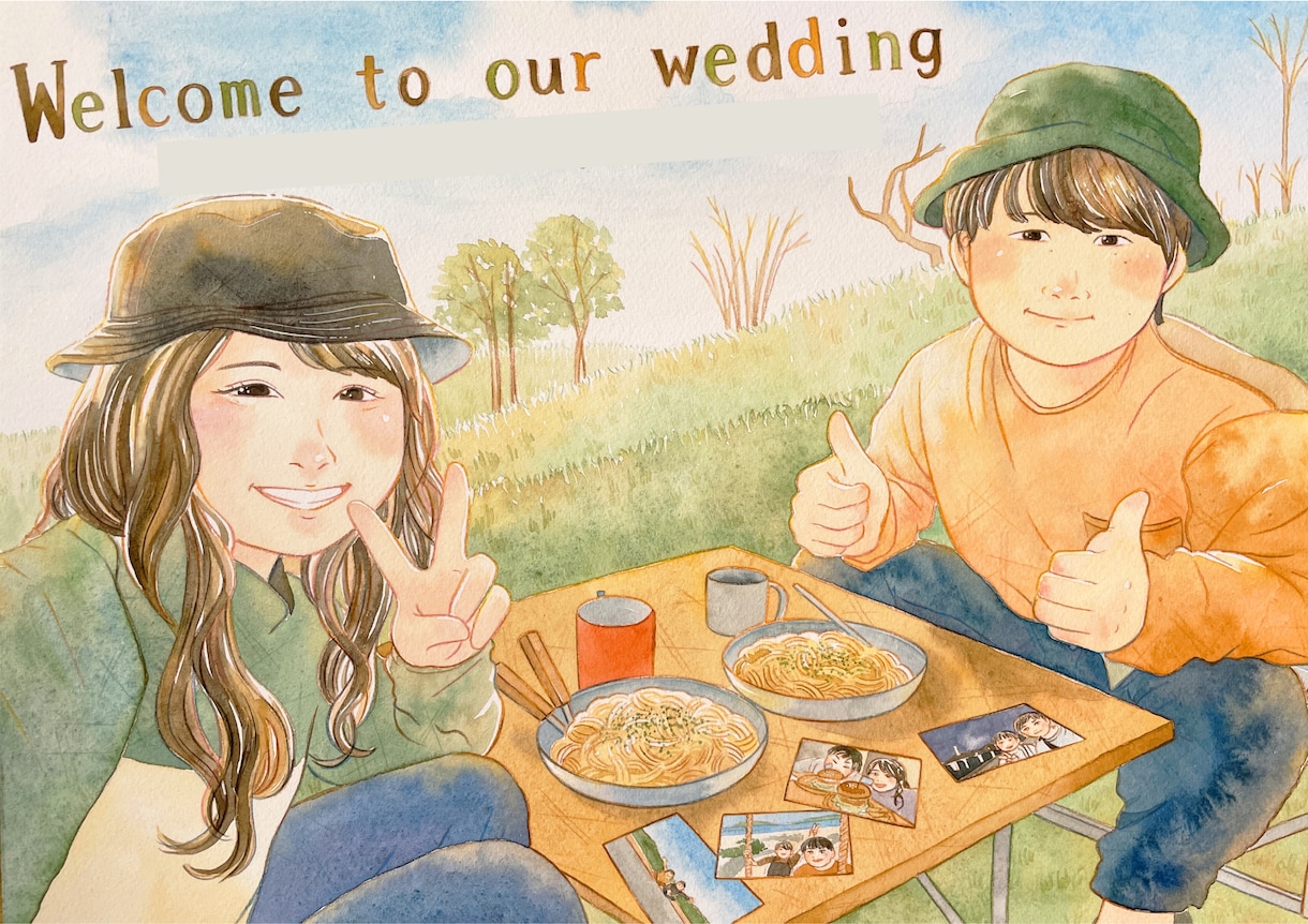 柔らかい雰囲気のウェルカムボードを作成します 透明水彩で記念すべき日にぴったりなイラストをお描きします＊ イメージ4