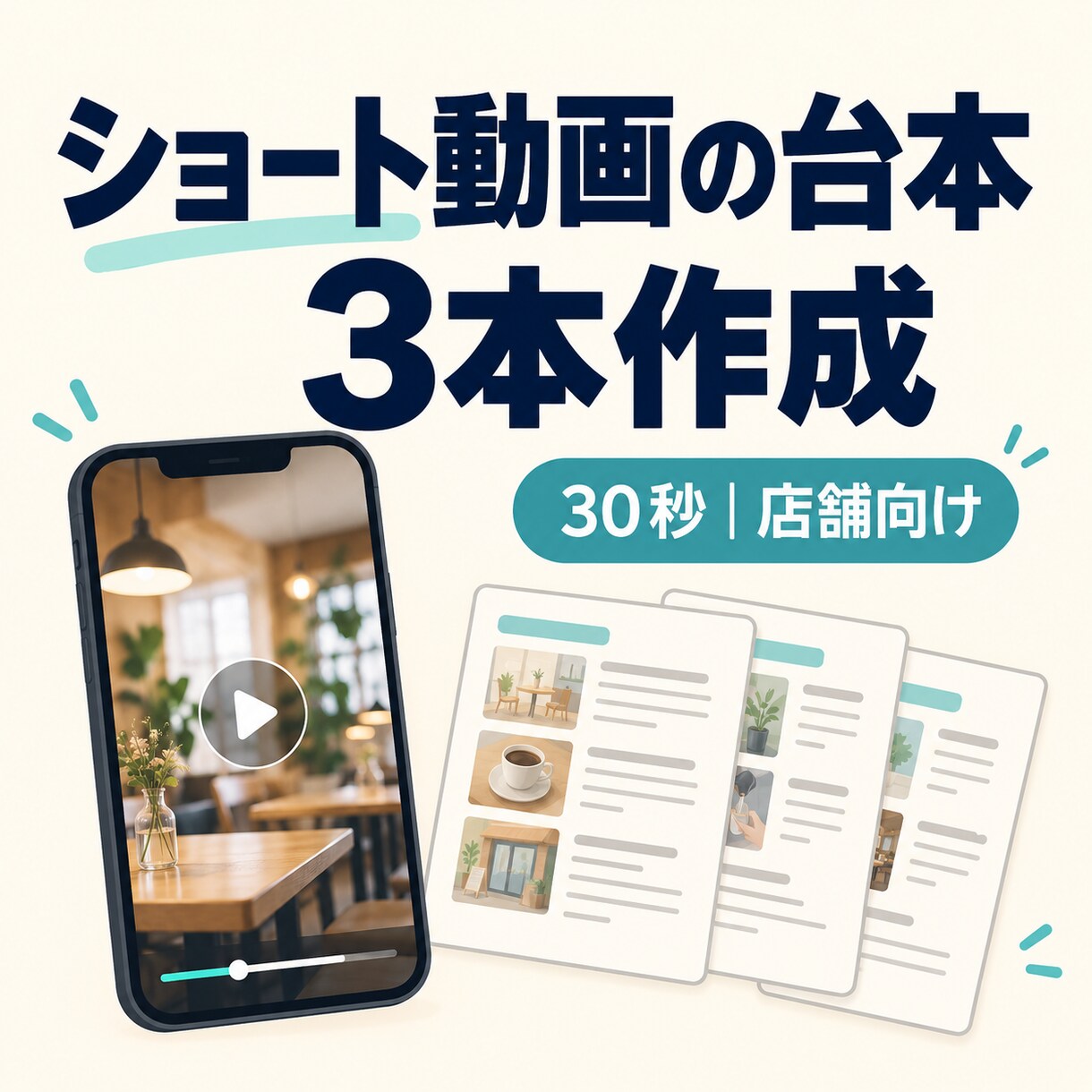 お店のショート動画台本を3本作成します 店舗の情報から、話しやすい30秒台本を制作 イメージ1