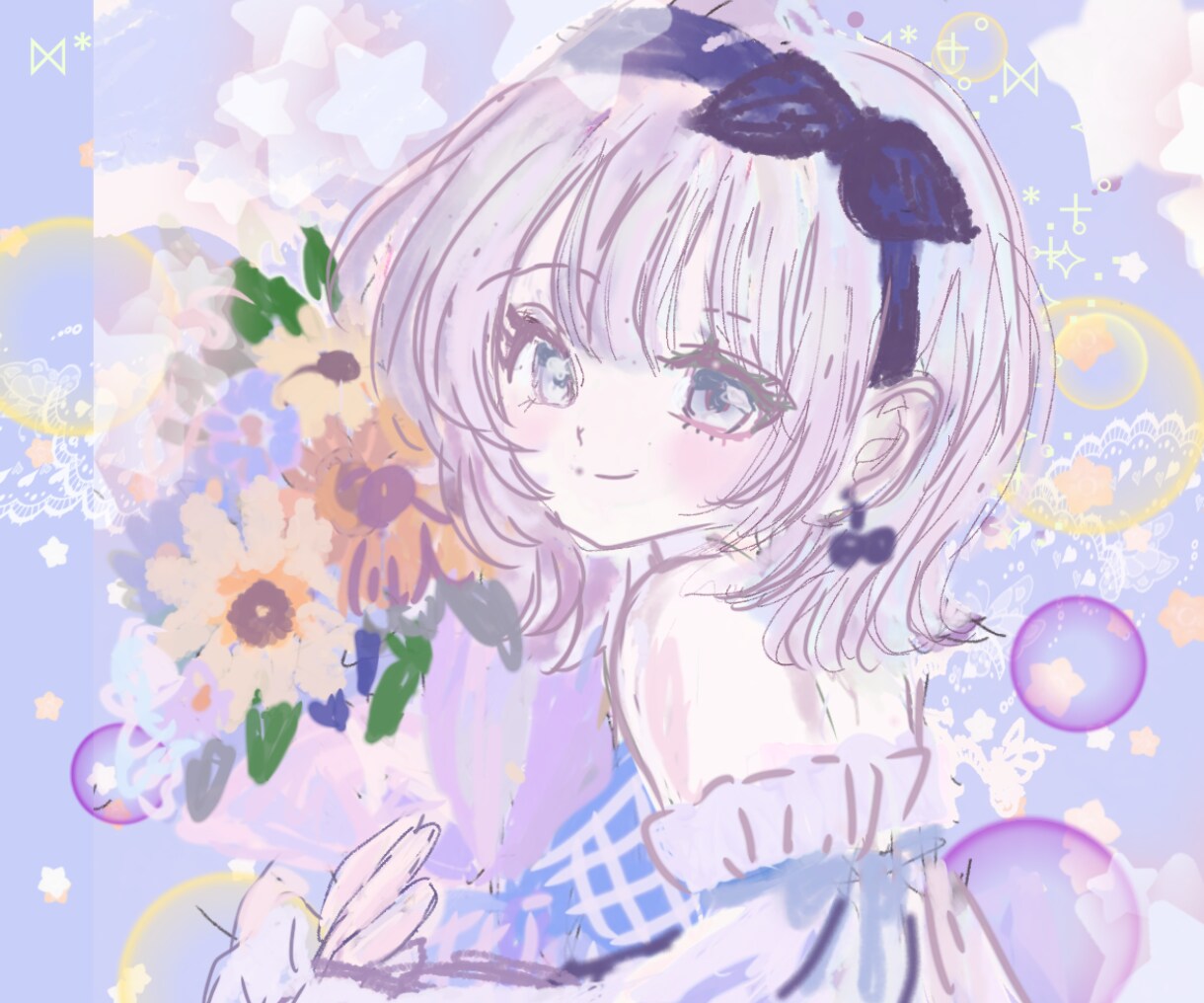 エモくて可愛いレトロポップなイラスト描きます 雰囲気を作り配信者様完全応援いたします。 イメージ2
