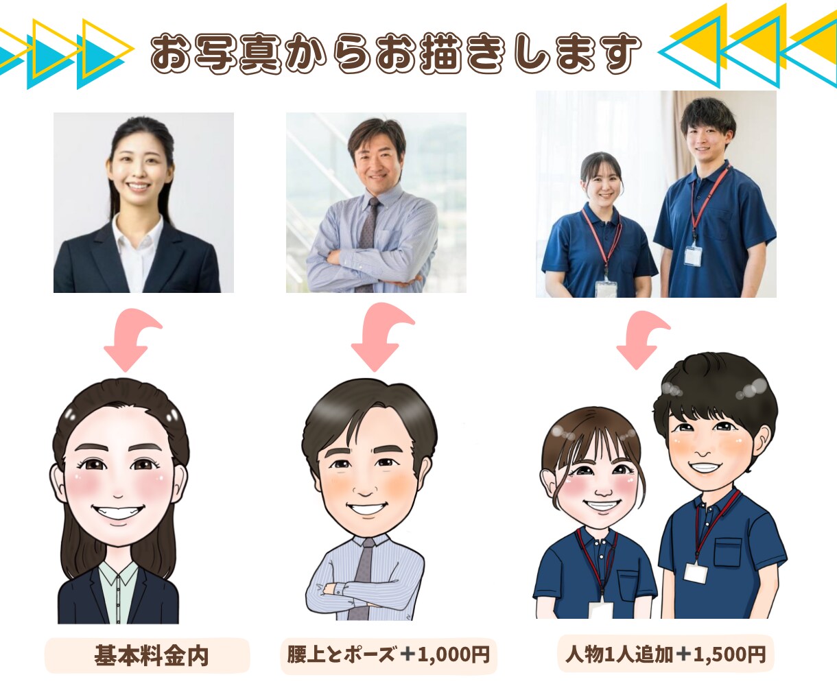 第一印象で信頼される似顔絵アイコン作成します ビジネス、SNS、名刺など幅広いシーンで活躍します イメージ3
