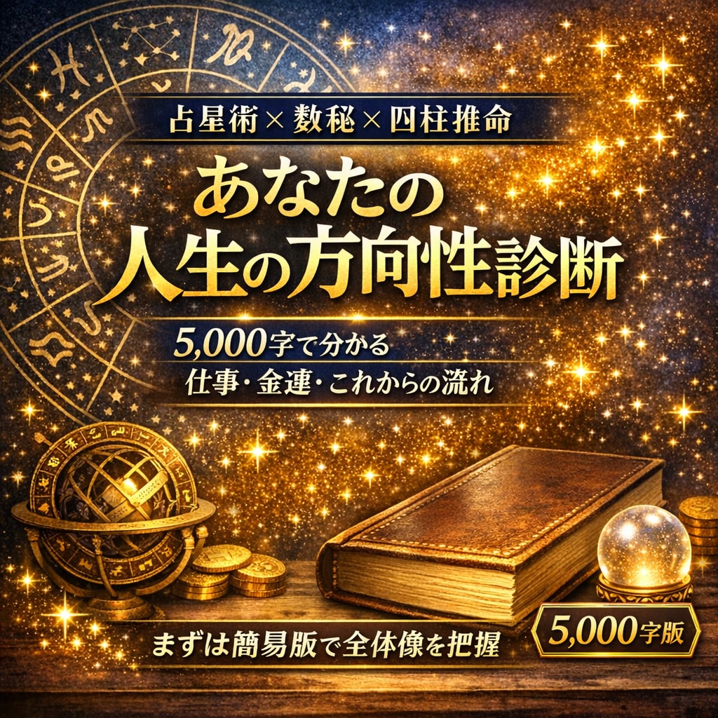 占星術×数秘×四柱推命　人生攻略鑑定書を作成します 人生を読み解く、あなただけの完全解析書 イメージ1