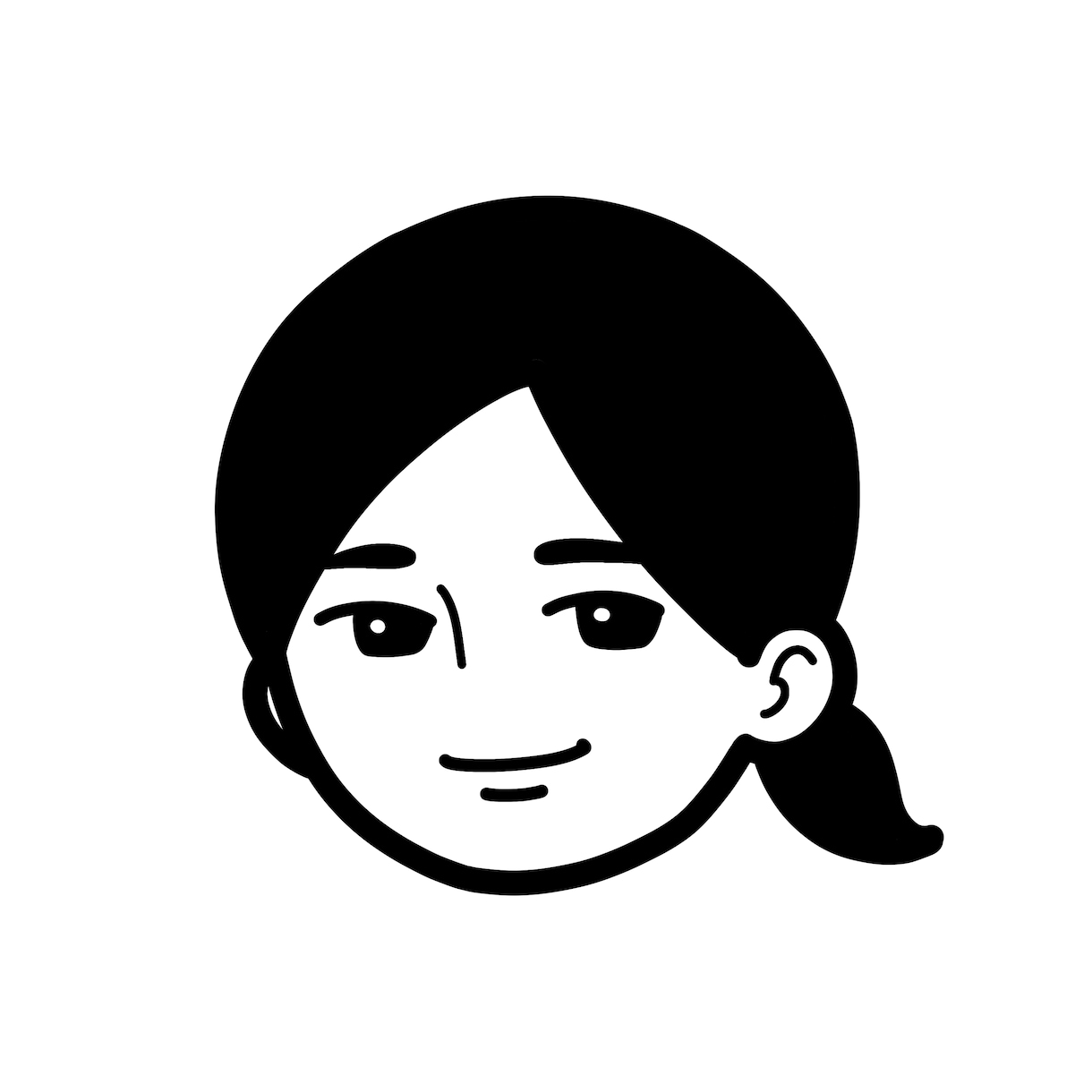 格安！モノクロ顔だけイラスト作成します アイコンにぴったり！短納期でシンプルなイラストを作成します！ イメージ8
